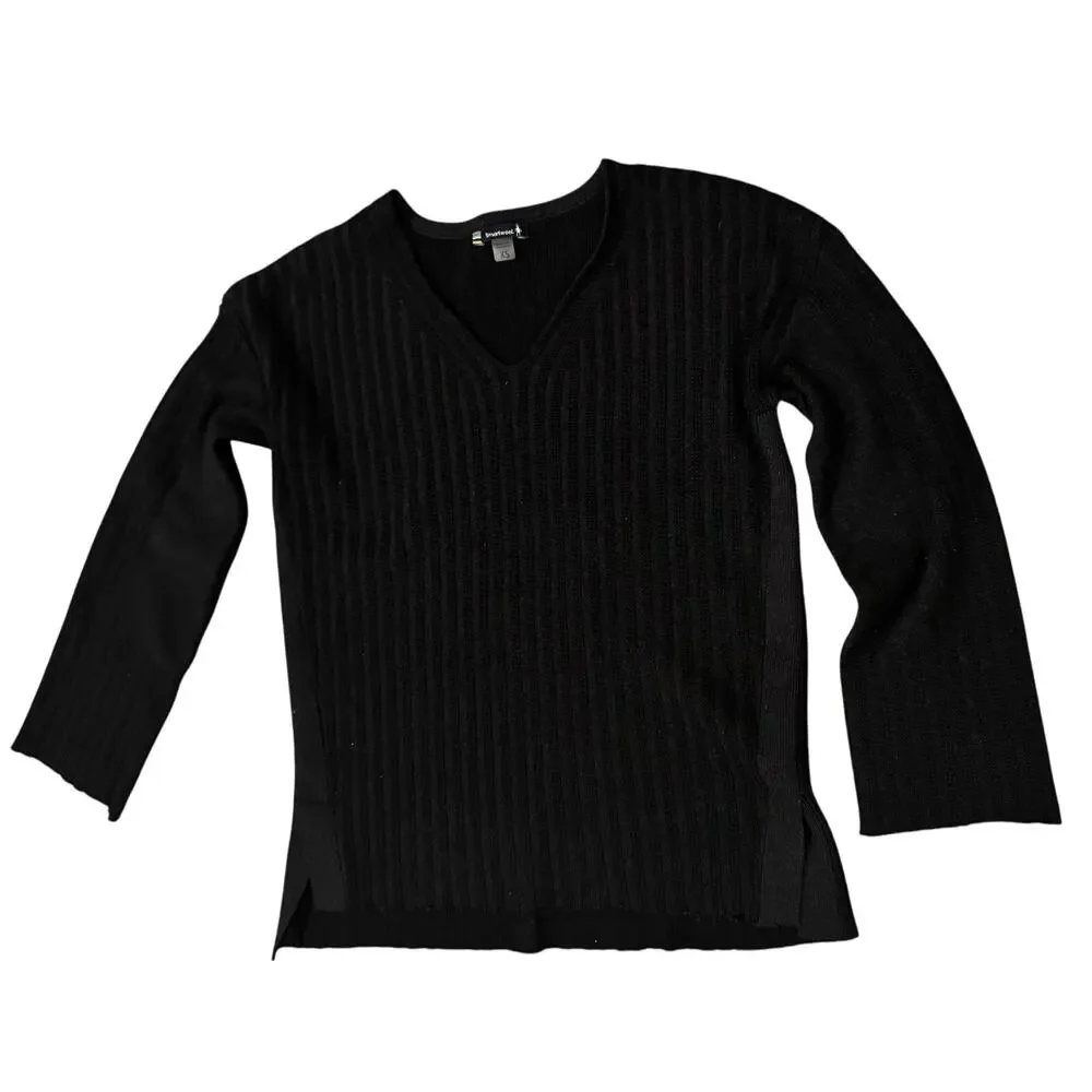 SMARTWOOL Womens Shadow Pine V-Neck Rib/Ribbed Sweater Size XS - Picture 1 of 4